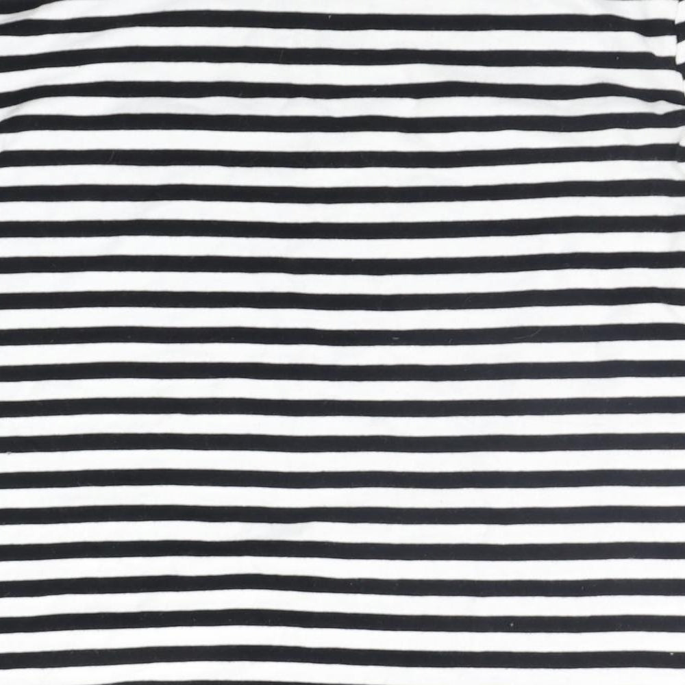 Marks and Spencer Womens Black Striped  Pullover Jumper Size 14