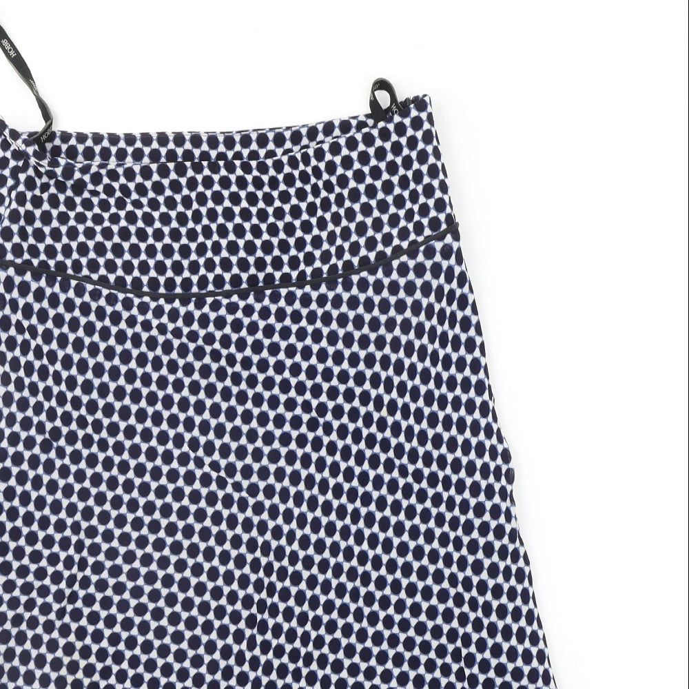 Hobbs Womens Blue Geometric  A-Line Skirt Size 10