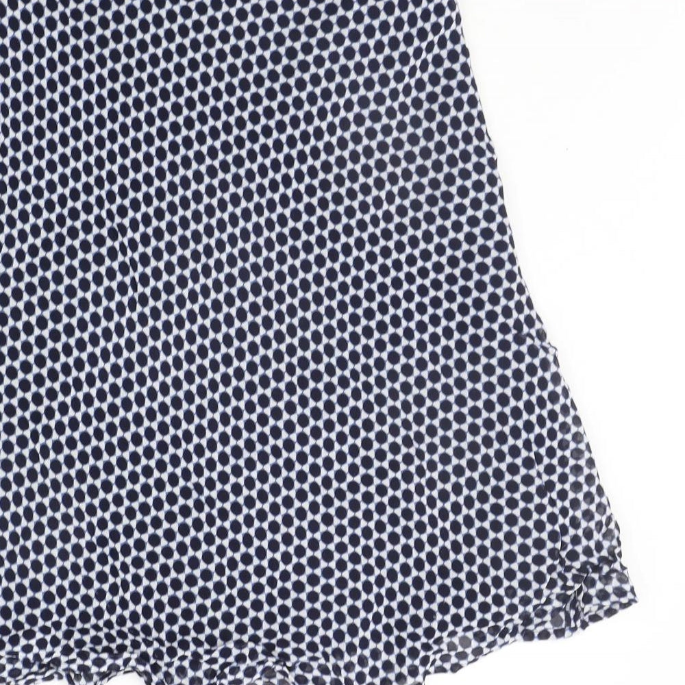 Hobbs Womens Blue Geometric  A-Line Skirt Size 10