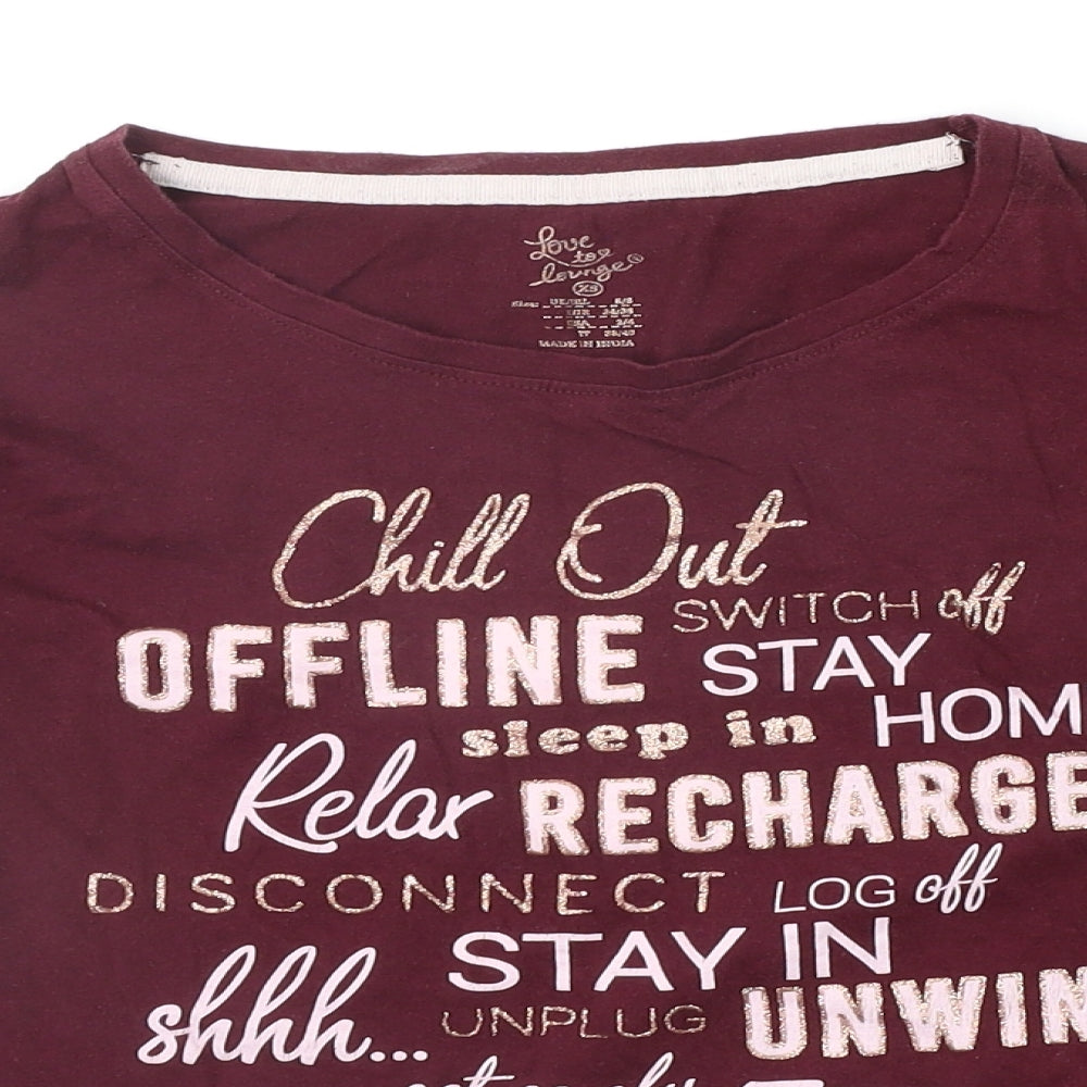 Primark Womens White Solid  Top Pyjama Top Size XS