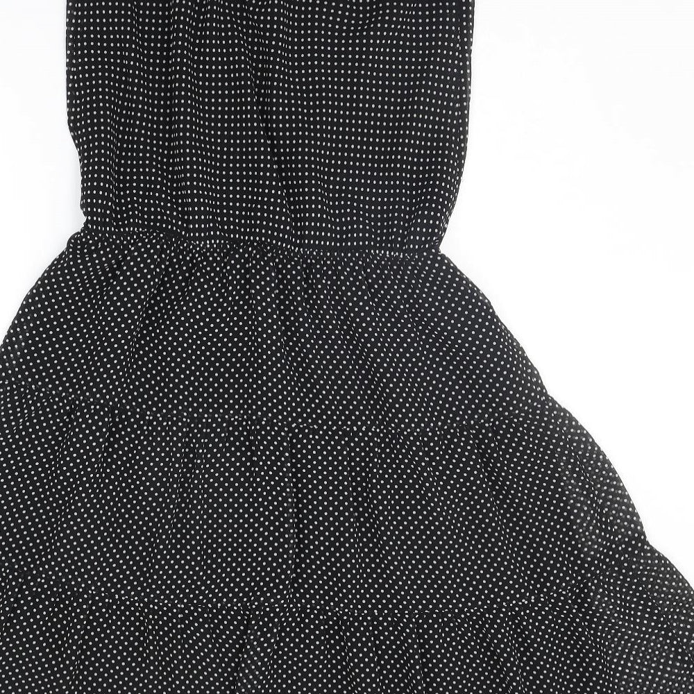George Womens Black Polka Dot  A-Line  Size 12