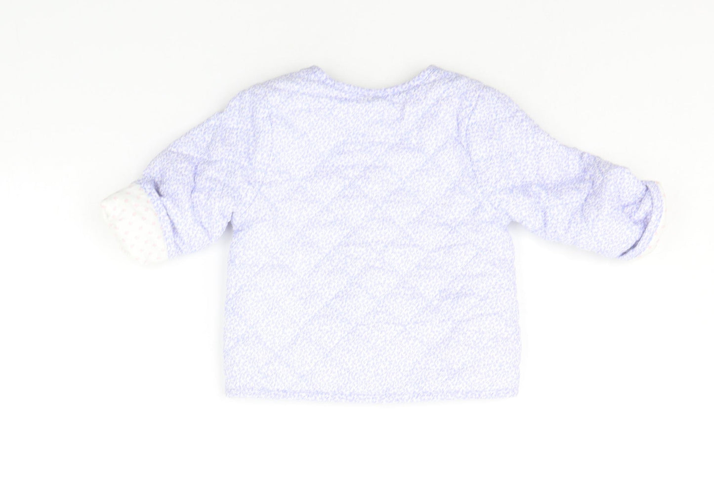 John Lewis Baby Blue Floral  Cardigan Jumper Size 6-9 Months