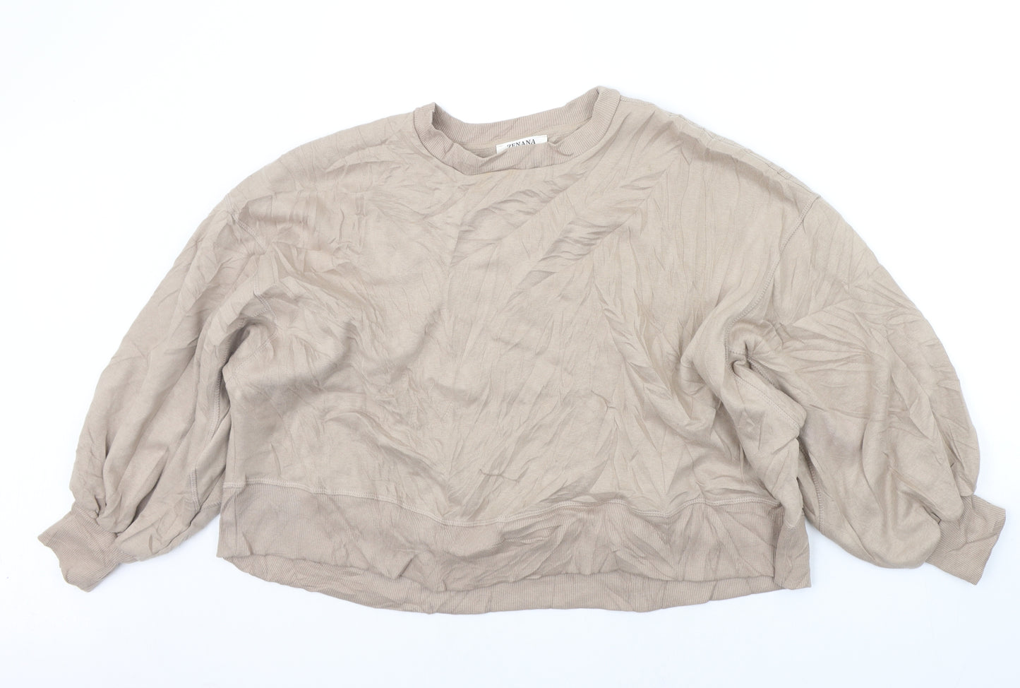 zenna Womens Beige   Pullover Jumper Size M