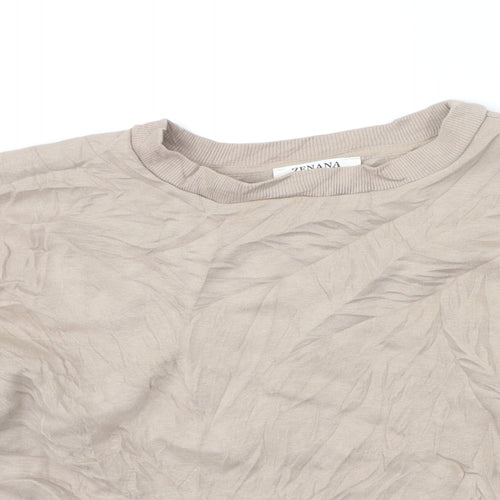 zenna Womens Beige   Pullover Jumper Size M