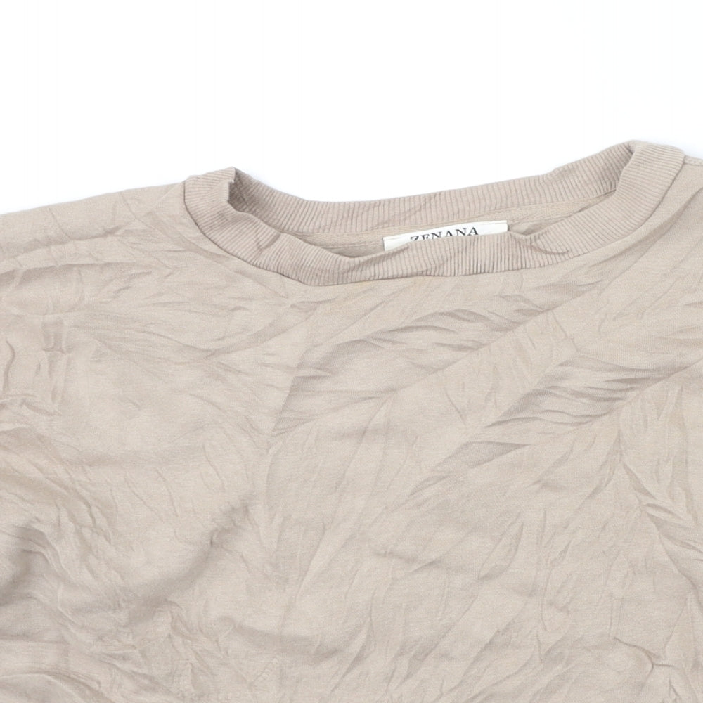 zenna Womens Beige   Pullover Jumper Size M