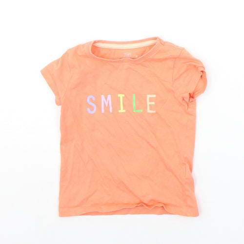 F&F Baby Orange   Basic T-Shirt Size 18-24 Months  - SMILE