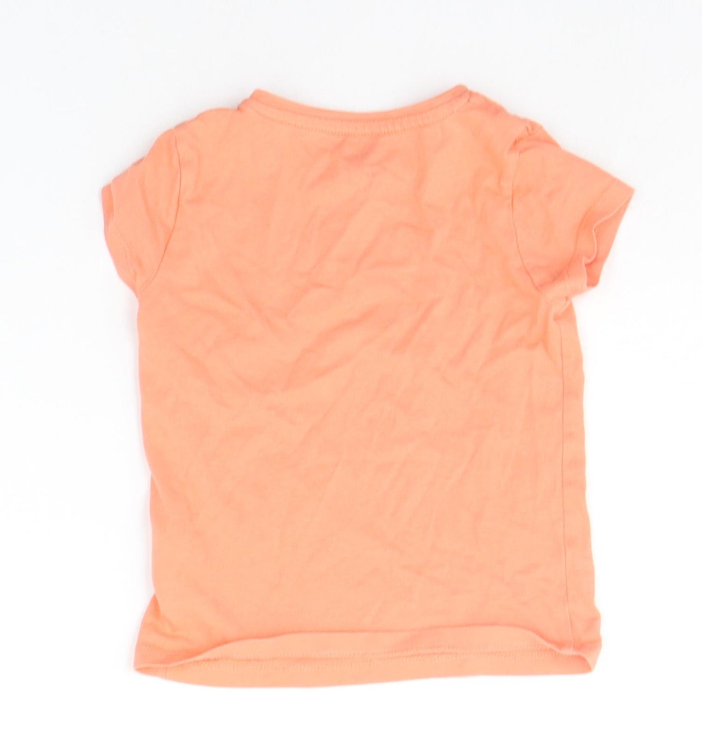 F&F Baby Orange   Basic T-Shirt Size 18-24 Months  - SMILE