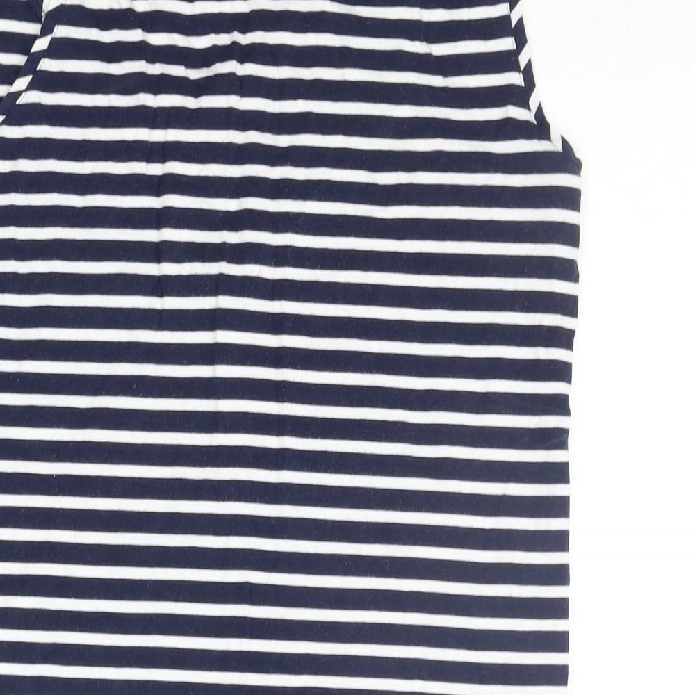 Marks and Spencer Womens Blue Striped  Basic Tank Size 14