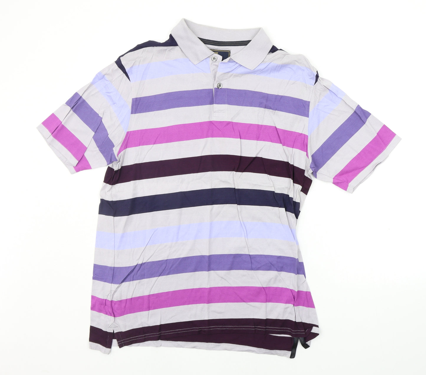 Marks and Spencer Mens Blue Striped   Polo Size M