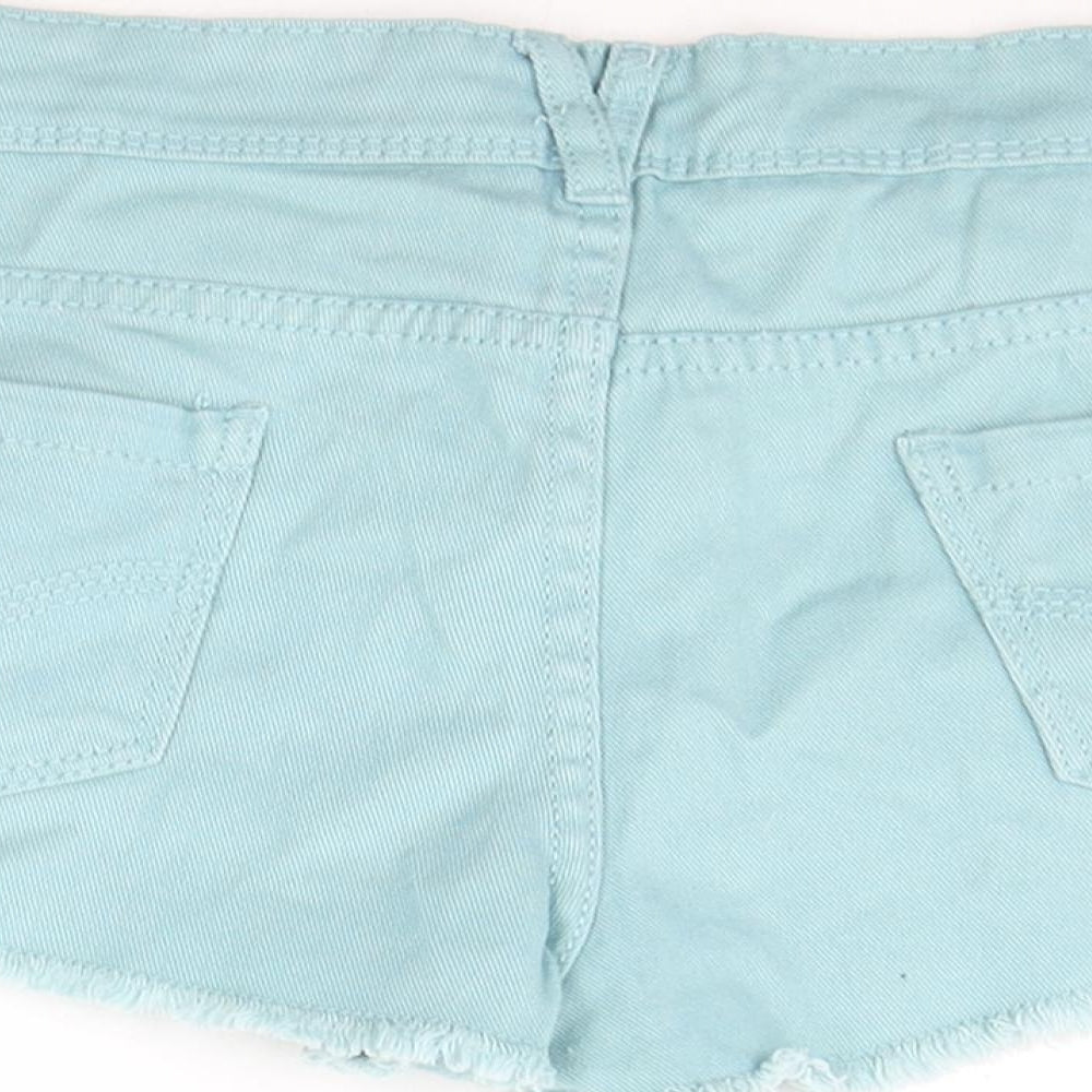 Denim & Co. Womens Green   Cut-Off Shorts Size 12