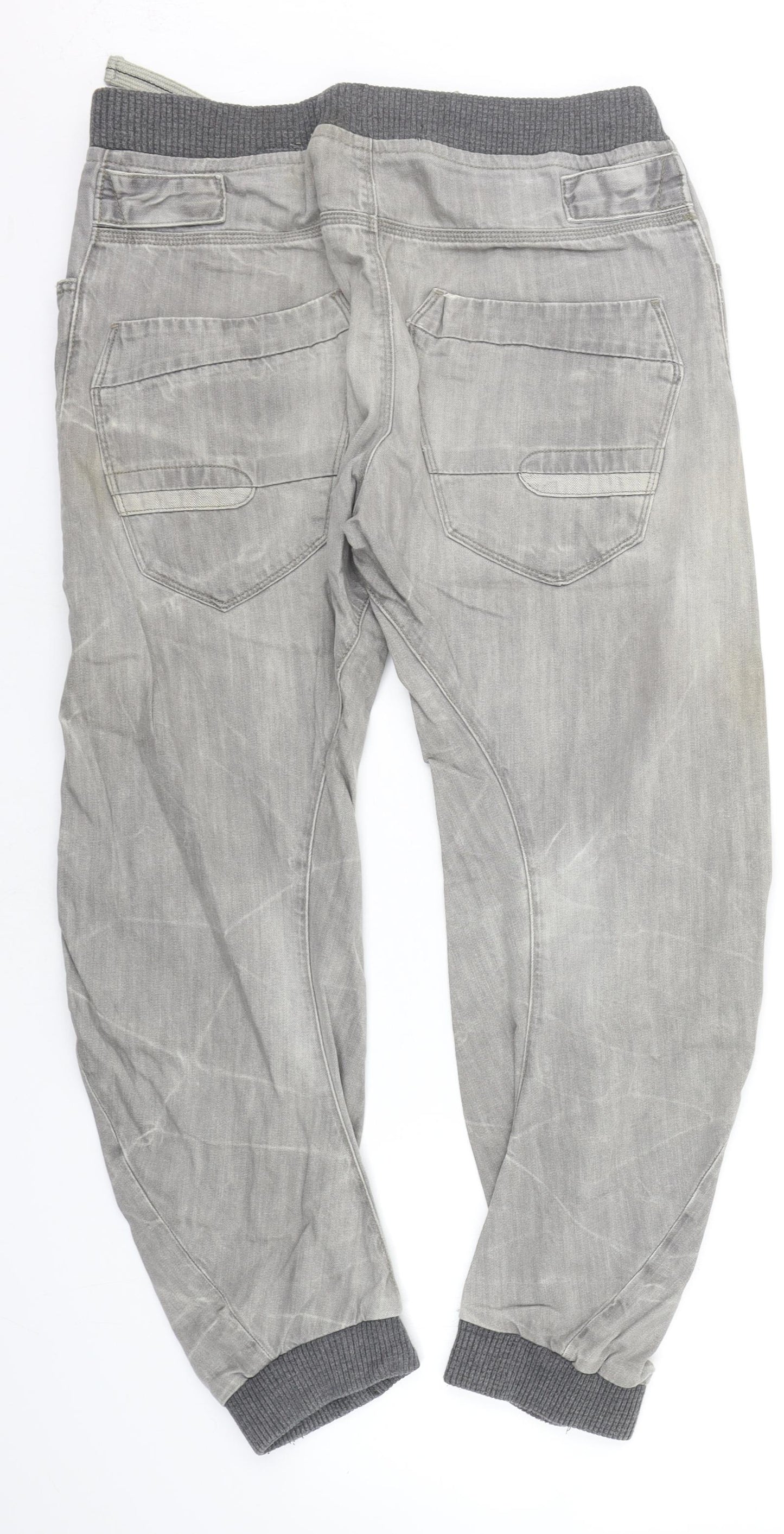 River Island Mens Grey   Straight Jeans Size 32 in L32 in