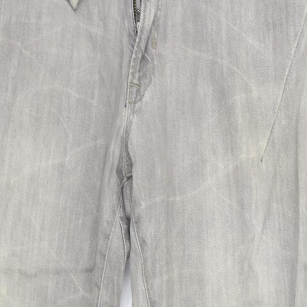 River Island Mens Grey   Straight Jeans Size 32 in L32 in