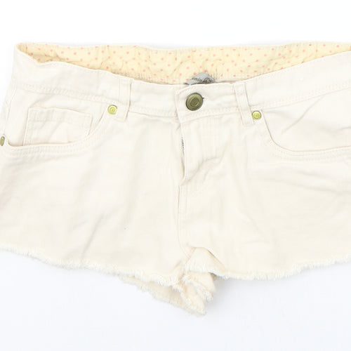 DENIM & CO Womens Yellow   Chino Shorts Size 12