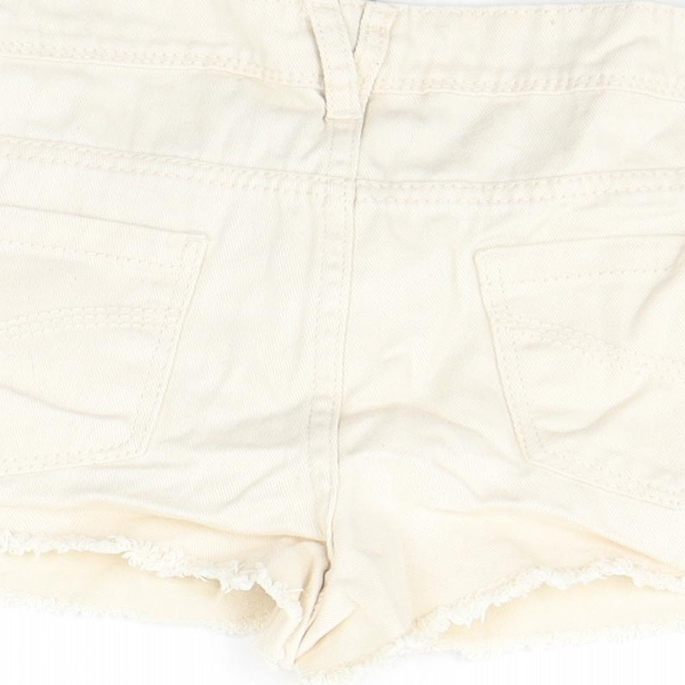 DENIM & CO Womens Yellow   Chino Shorts Size 12
