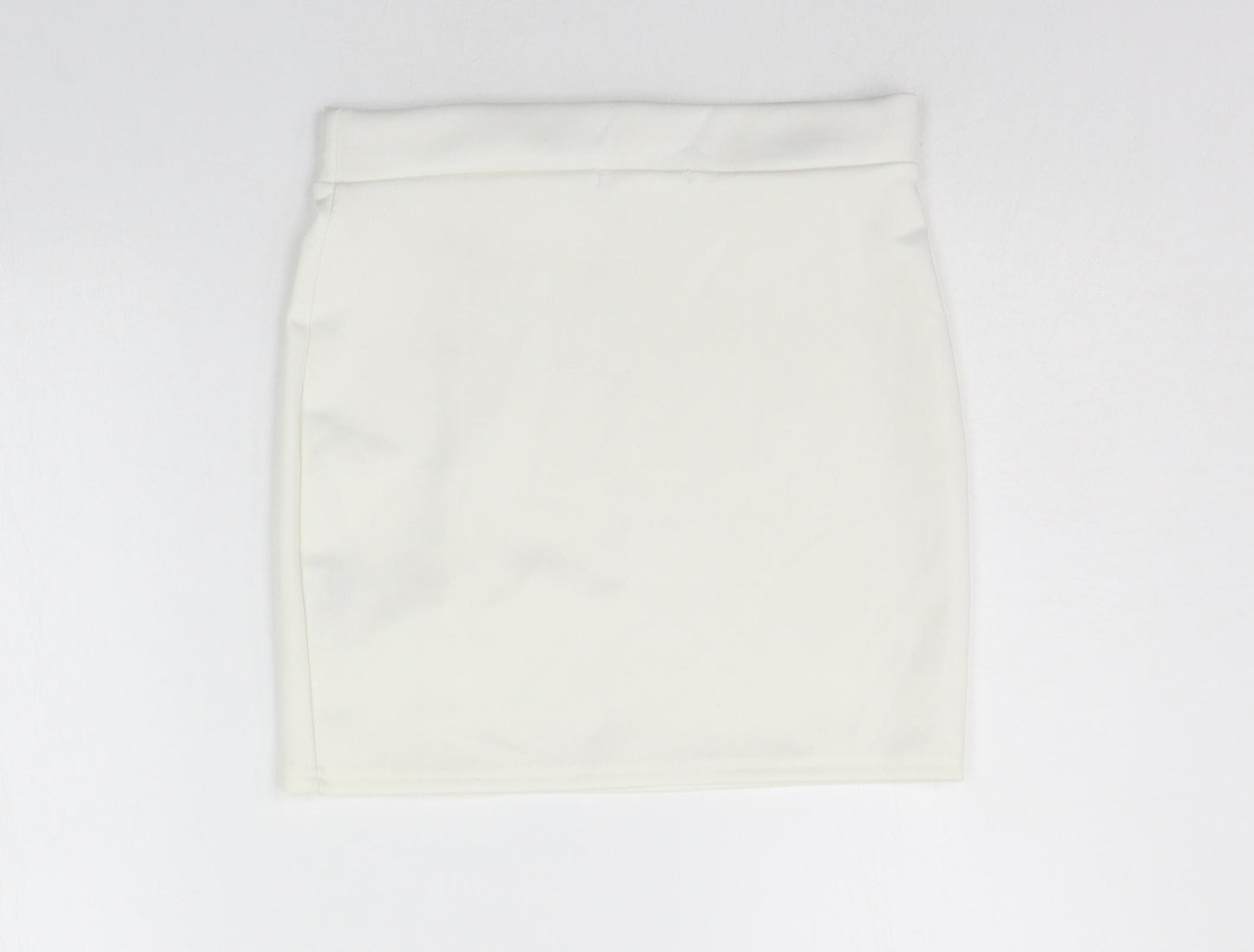 Misguided Womens White   A-Line Skirt Size 10