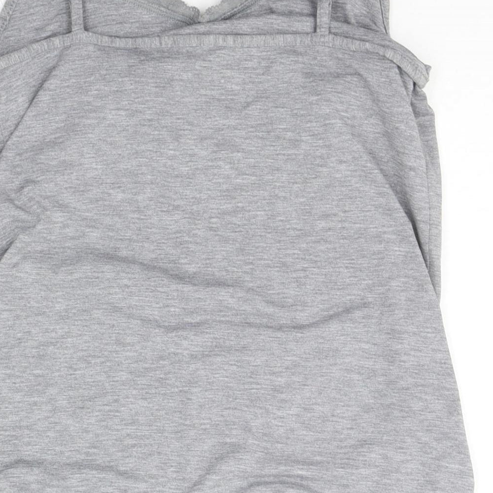 George Womens Grey Solid  Top Pyjama Top Size 10
