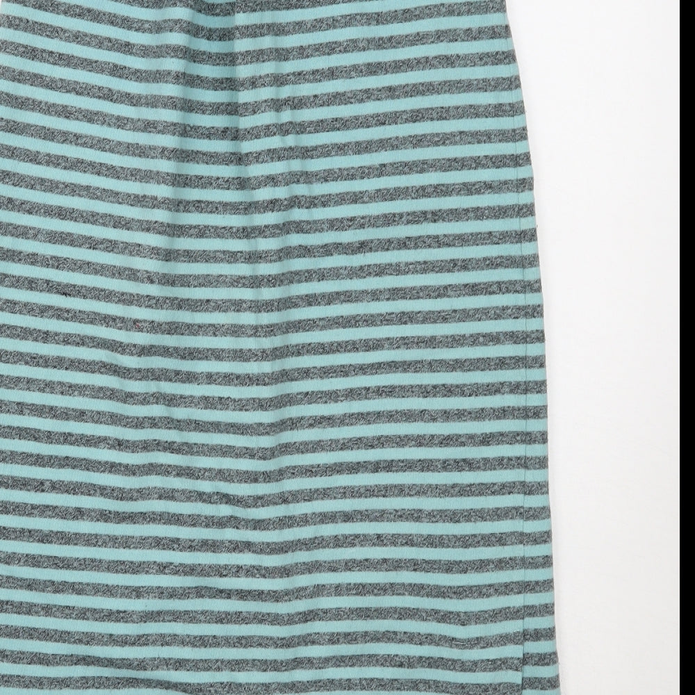 Preworn Womens Blue Striped  A-Line Skirt Size XS