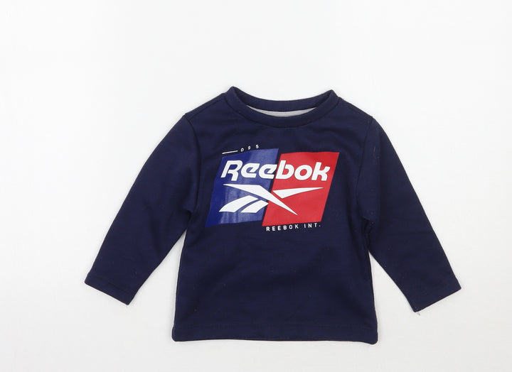 Reebok Boys Blue Pullover Jumper Size 18-24 Months