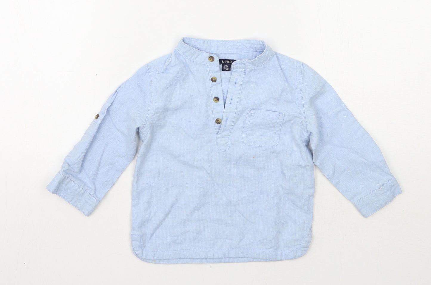 Kiabi Boys Blue   Basic Button-Up Size 2 Years
