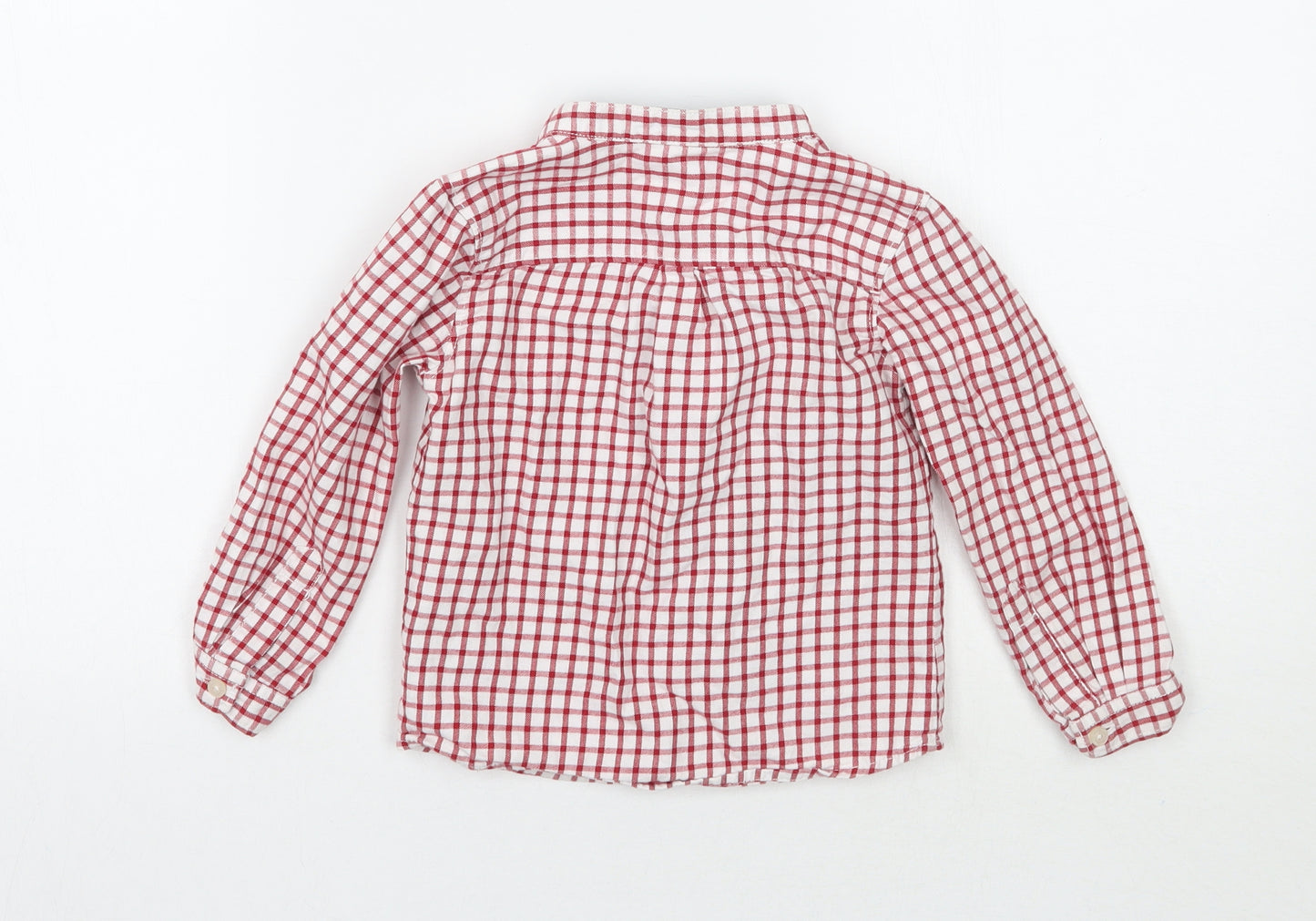 TEX Boys Red Check  Basic Button-Up Size 2-3 Years