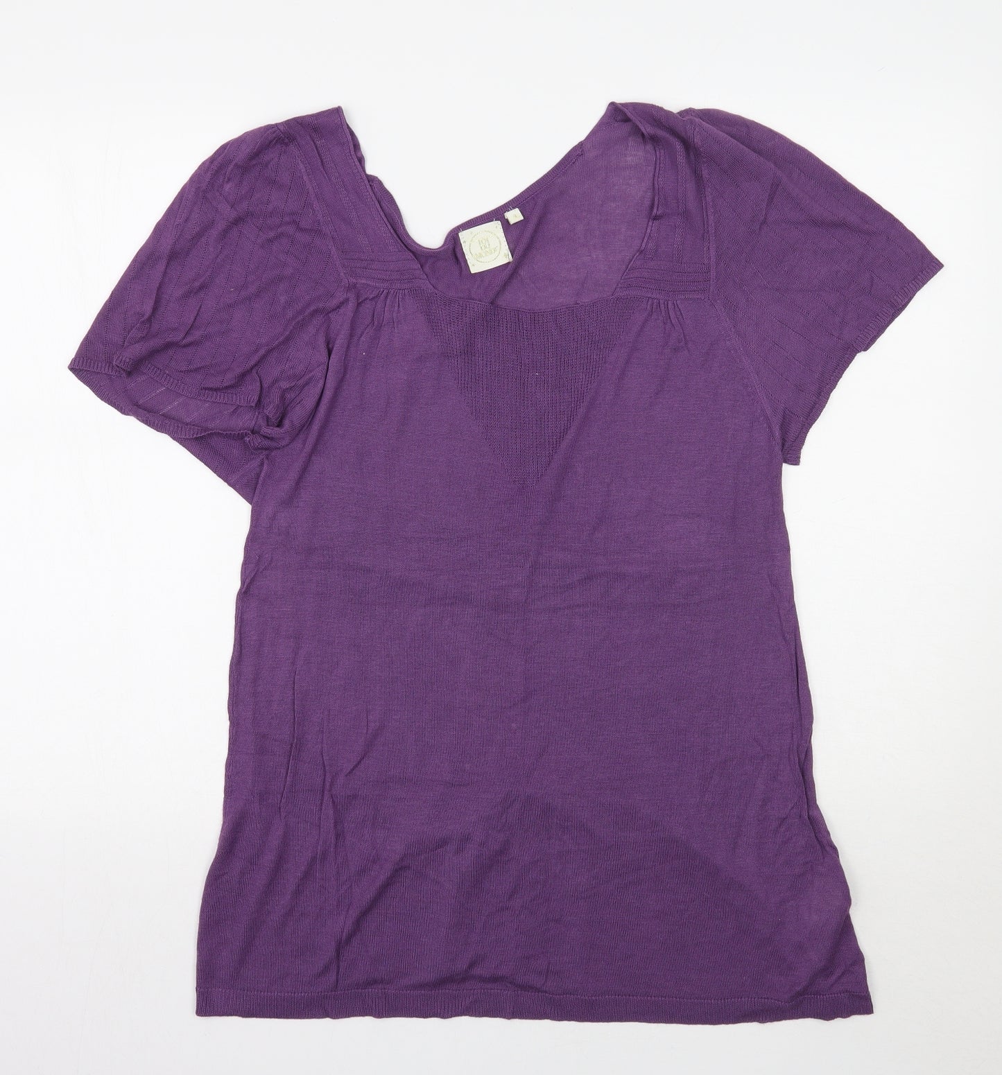 Tot Du Mond Womens Purple   Basic T-Shirt Size L