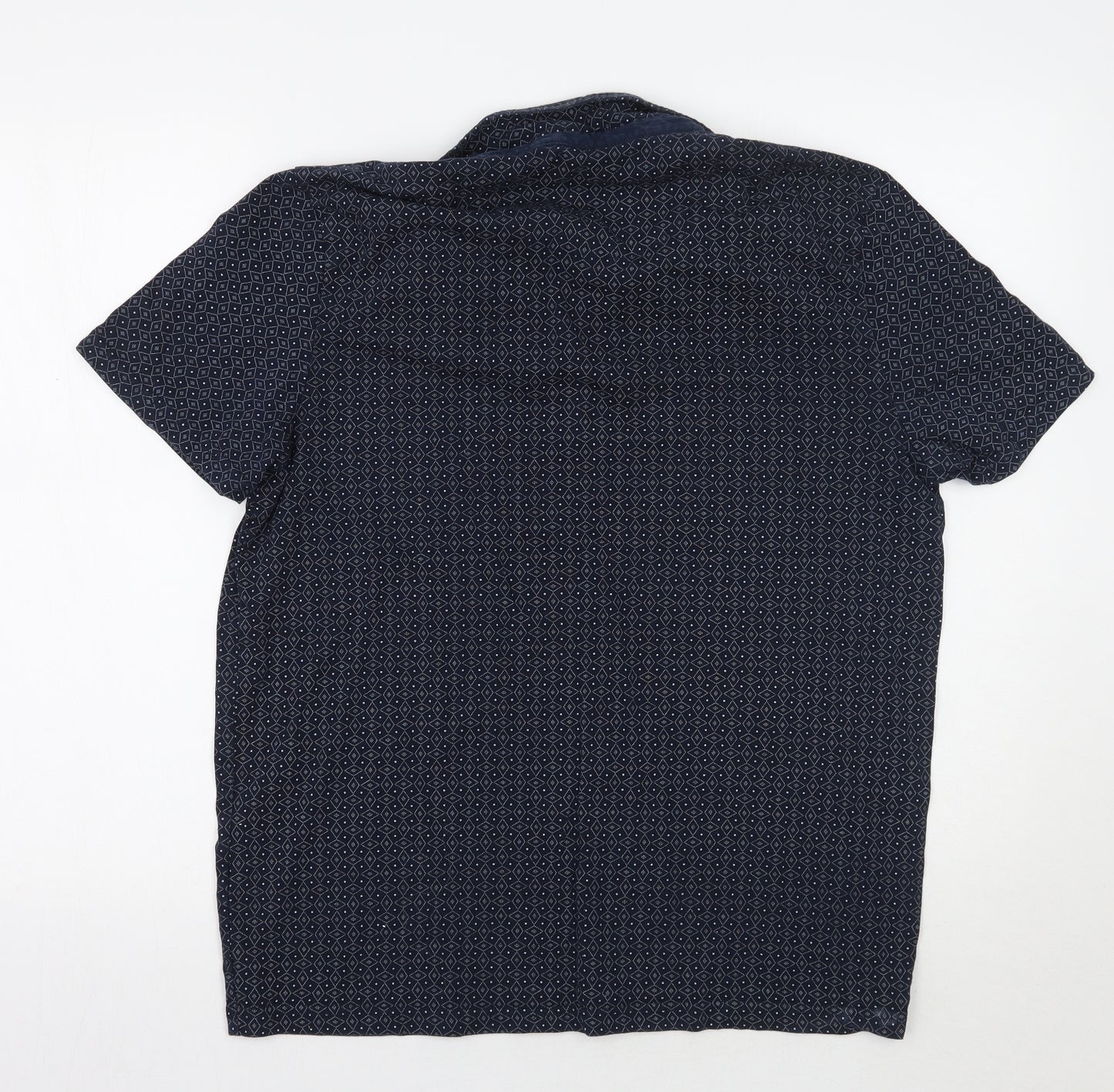 George Mens Blue Geometric   T-Shirt Size M