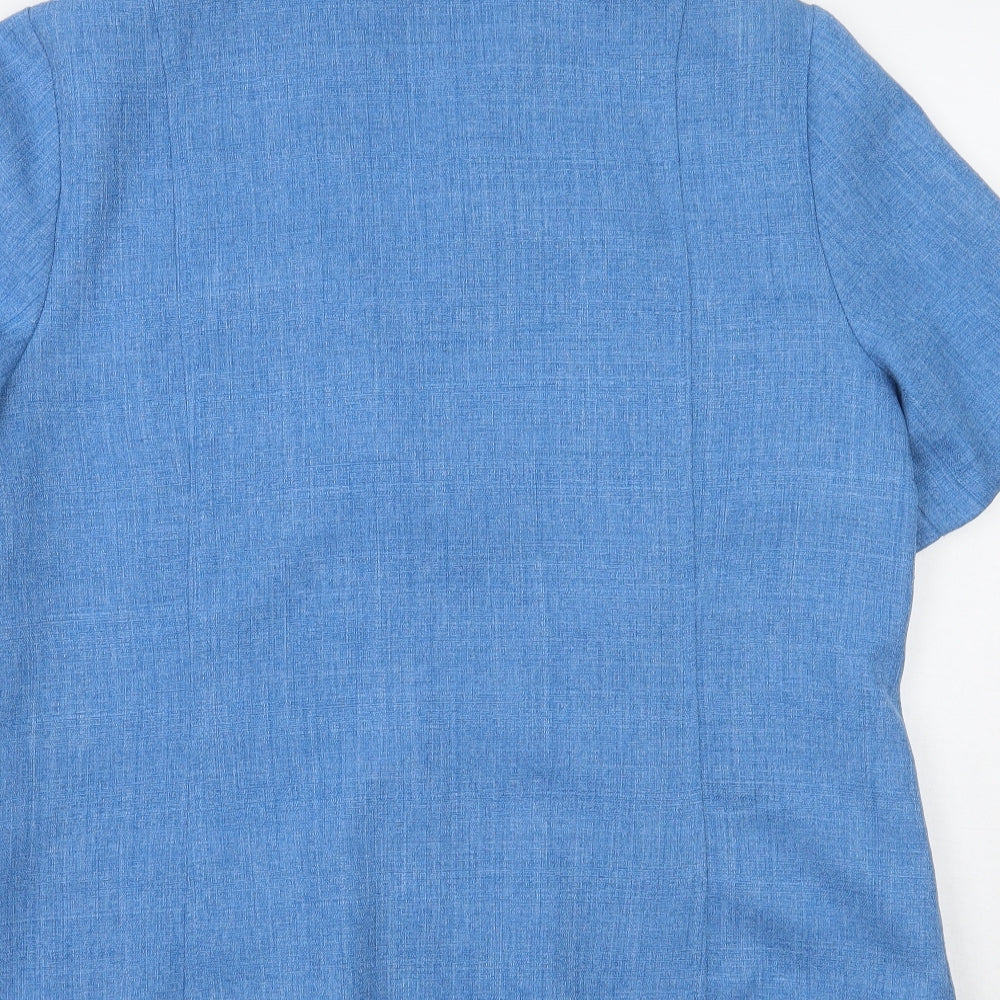 Classics Womens Blue   Basic Button-Up Size 16