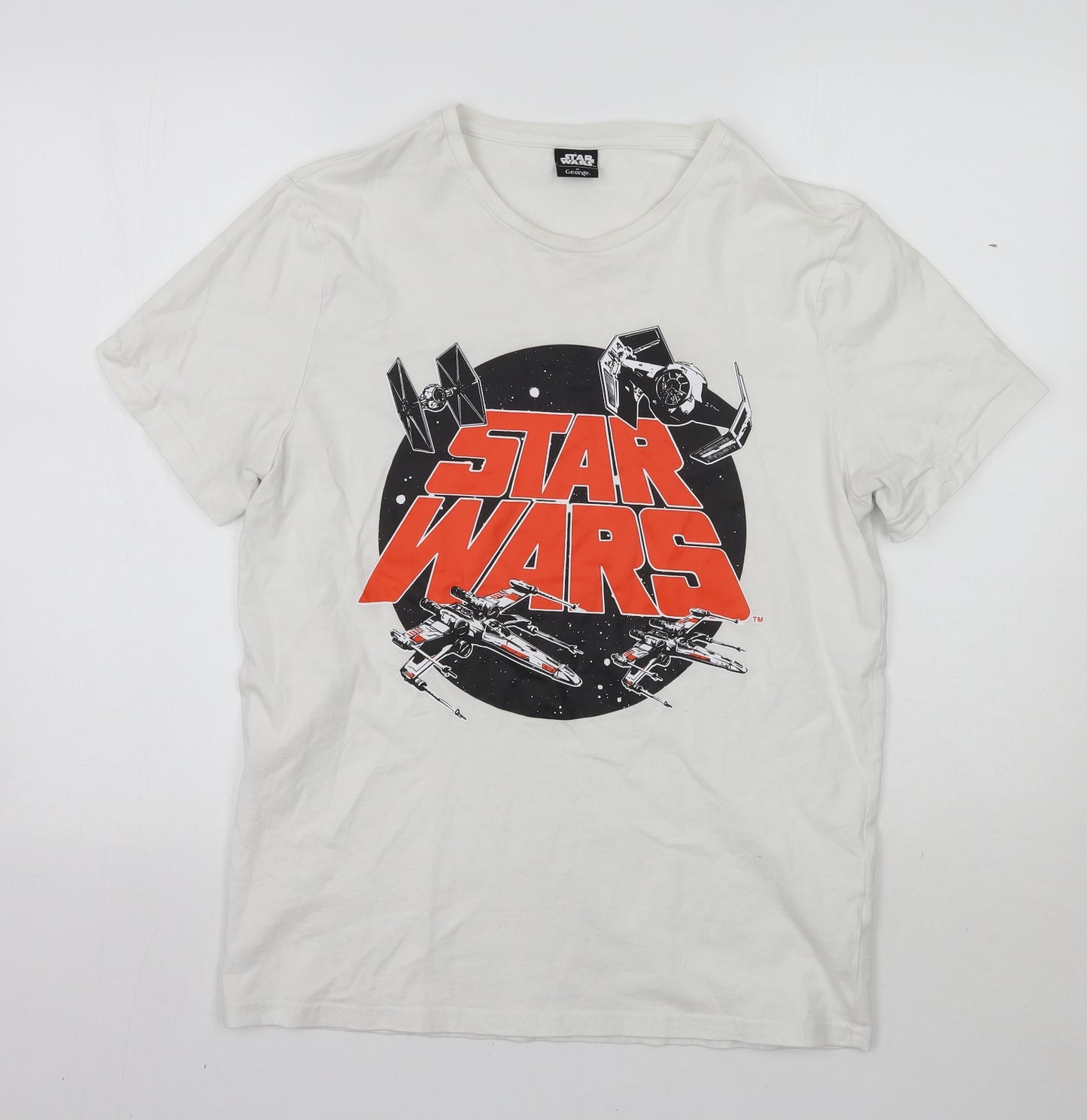 George Mens White    T-Shirt Size M