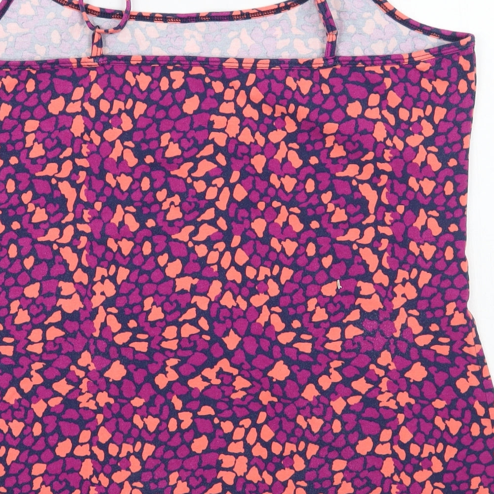 Papaya Mens Pink Animal Print   T-Shirt Size 18