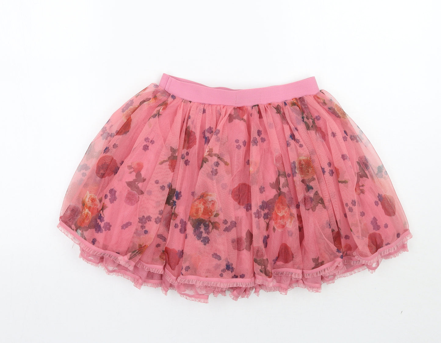 name it Girls Pink Floral  Tutu Skirt Size 9 Years