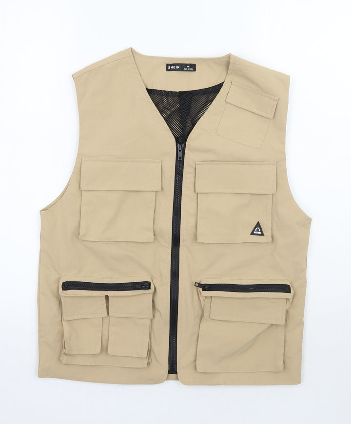 SheIn Womens Beige Gilet Jacket Size S
