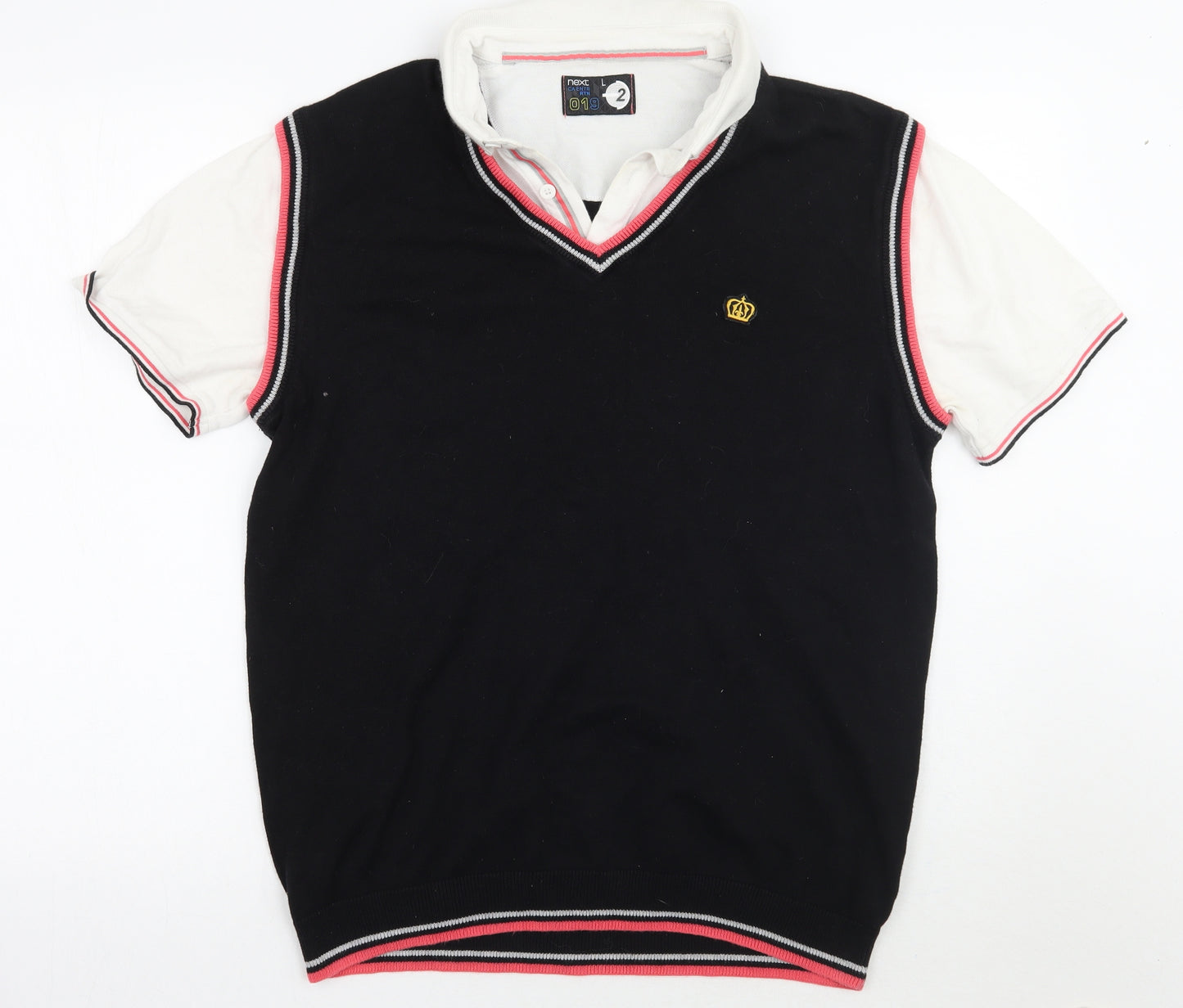 NEXT Mens Black    Polo Size L