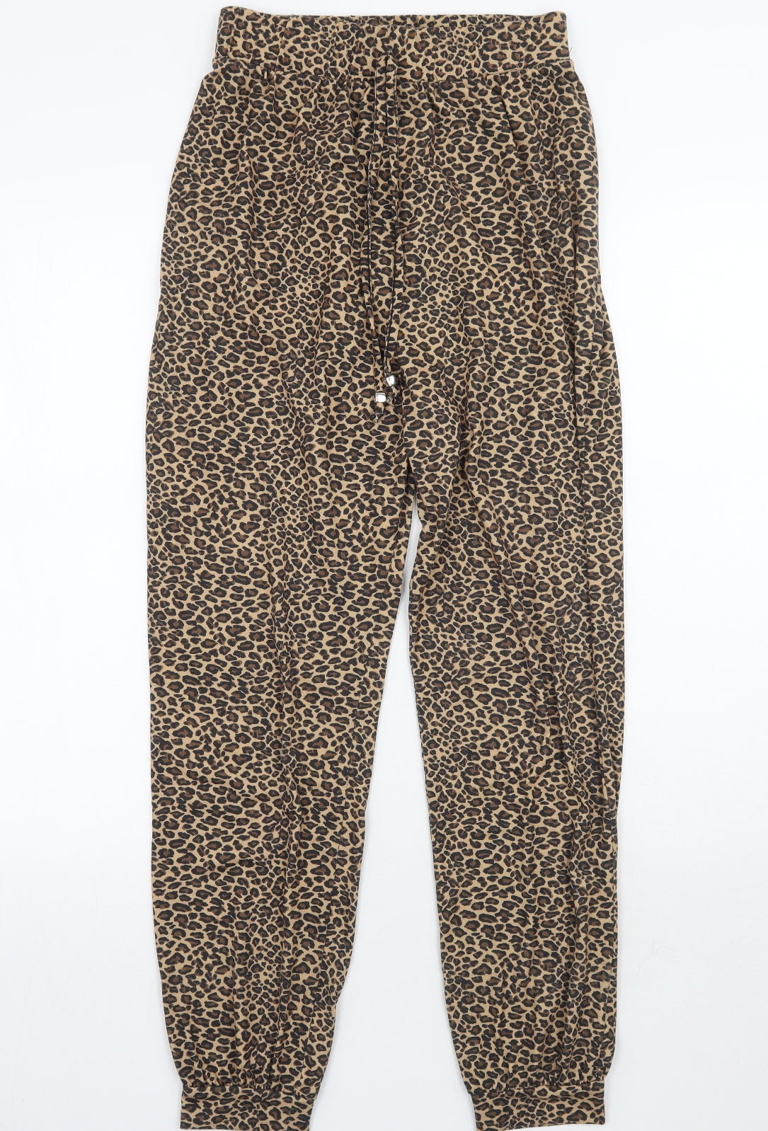 Primark Womens Brown Animal Print  Sweatpants Trousers Size 8 L27 in