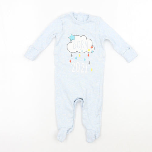 Matalan Baby Blue   Babygrow One-Piece Size 0-3 Months
