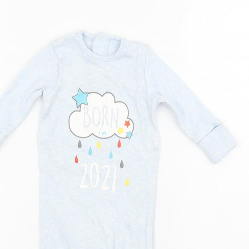Matalan Baby Blue   Babygrow One-Piece Size 0-3 Months