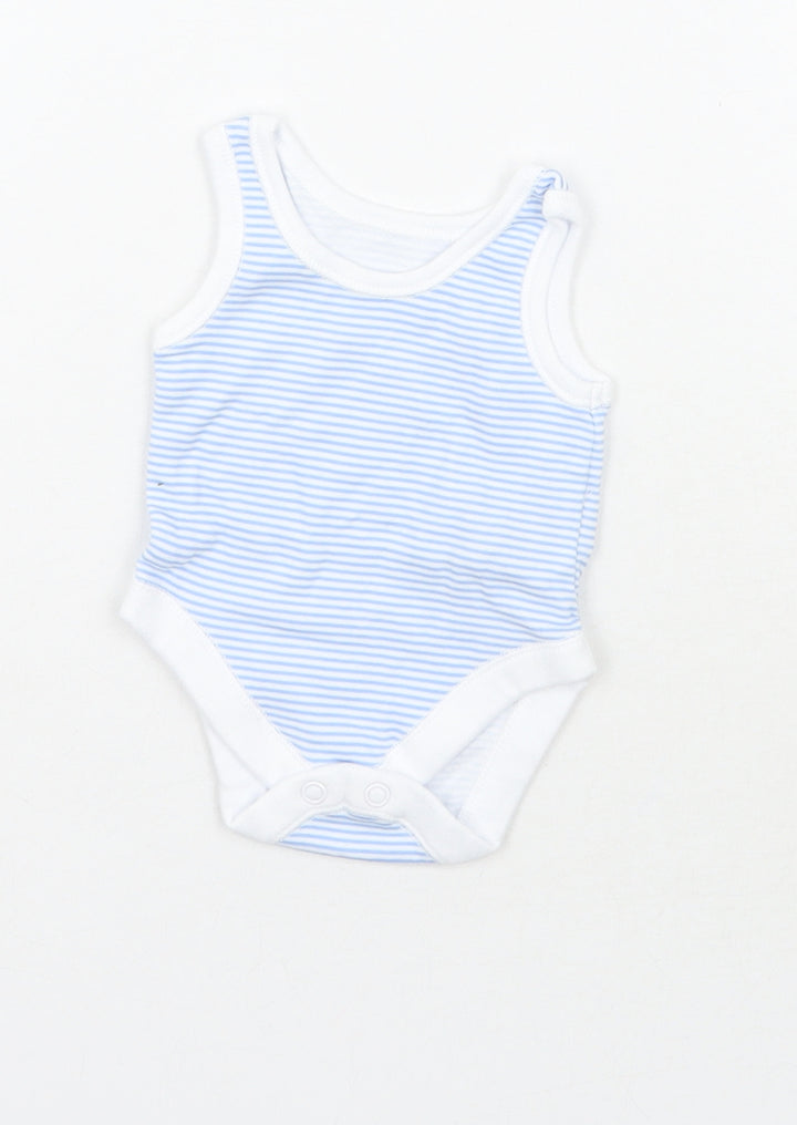 Nutmeg Baby White Striped Babygrow One-Piece Size Newborn - Tiny baby