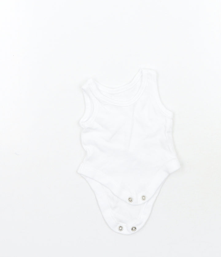 Nutmeg Girls White   Babygrow One-Piece Size Newborn  - Tiny baby