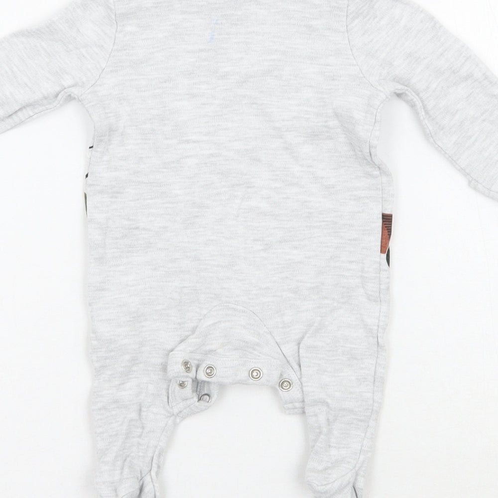 Matalan Boys Grey Geometric  Babygrow One-Piece Size Newborn