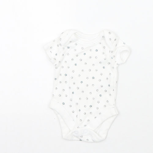 George Baby White Geometric  Babygrow One-Piece Size Newborn  - Tiny baby