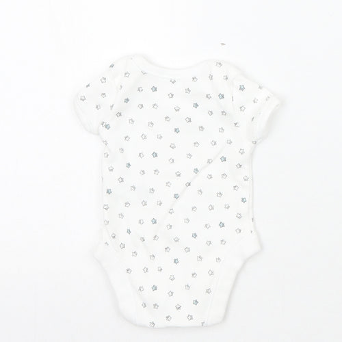 George Baby White Geometric  Babygrow One-Piece Size Newborn  - Tiny baby