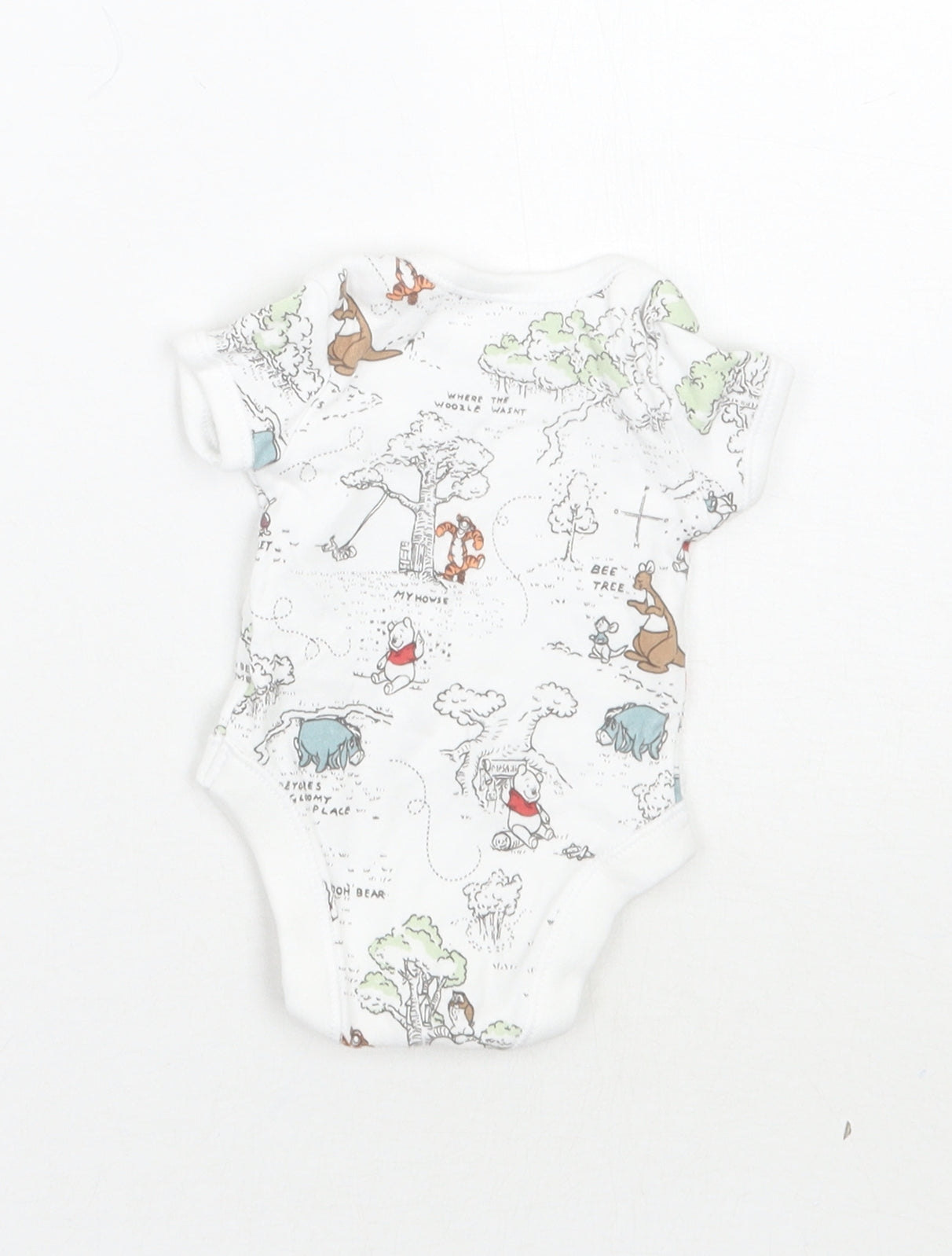 George Baby White Geometric  Babygrow One-Piece Size Newborn  - Tiny baby