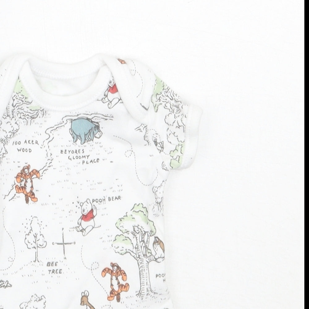 George Baby White Geometric  Babygrow One-Piece Size Newborn  - Tiny baby