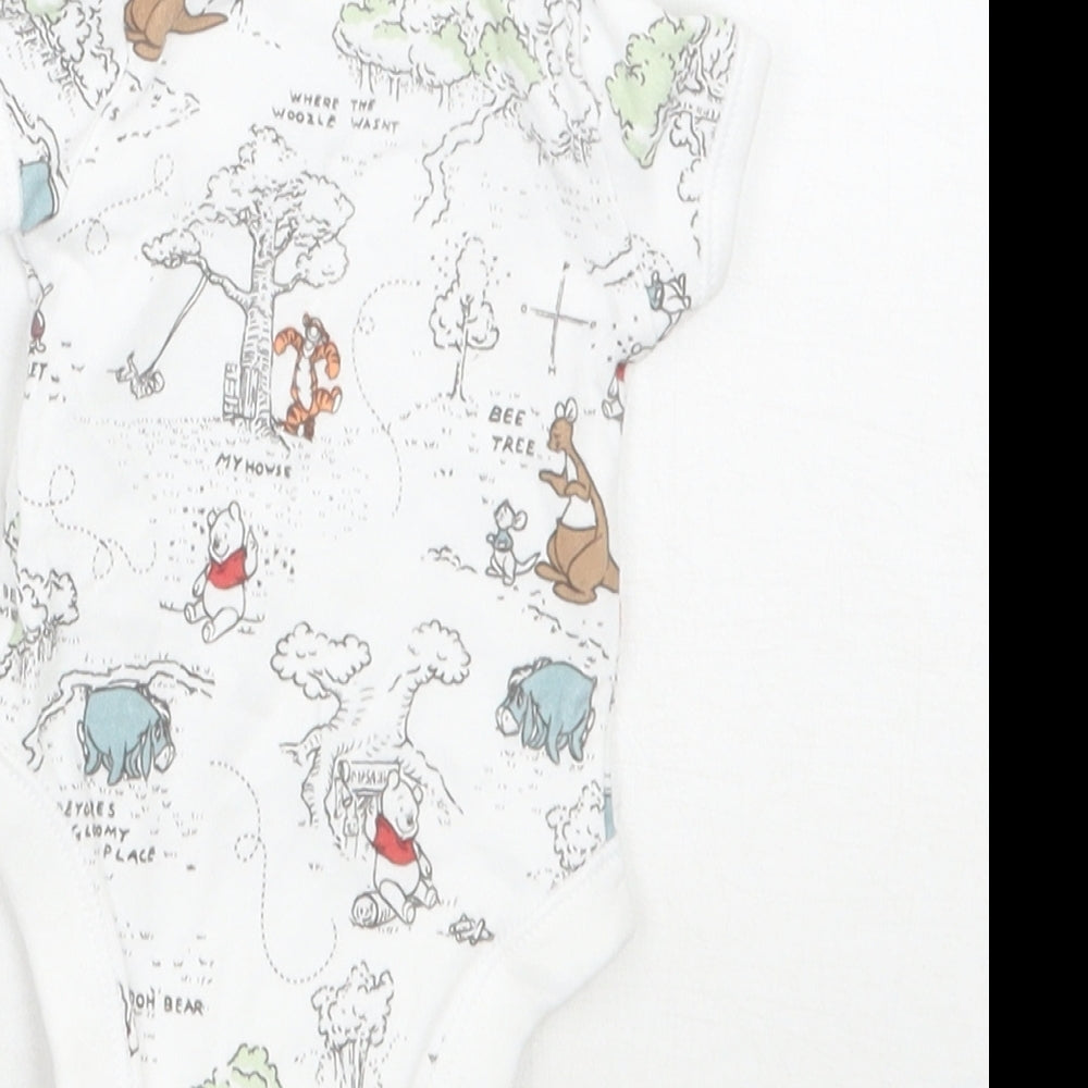 George Baby White Geometric  Babygrow One-Piece Size Newborn  - Tiny baby