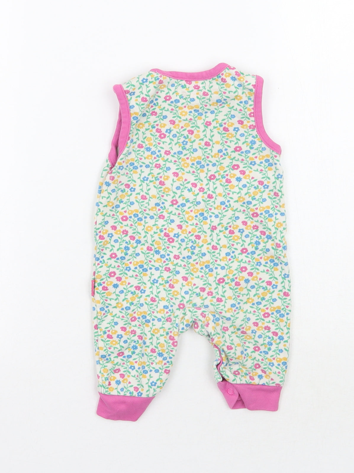 Kite Girls White Floral  Babygrow One-Piece Size 0-3 Months