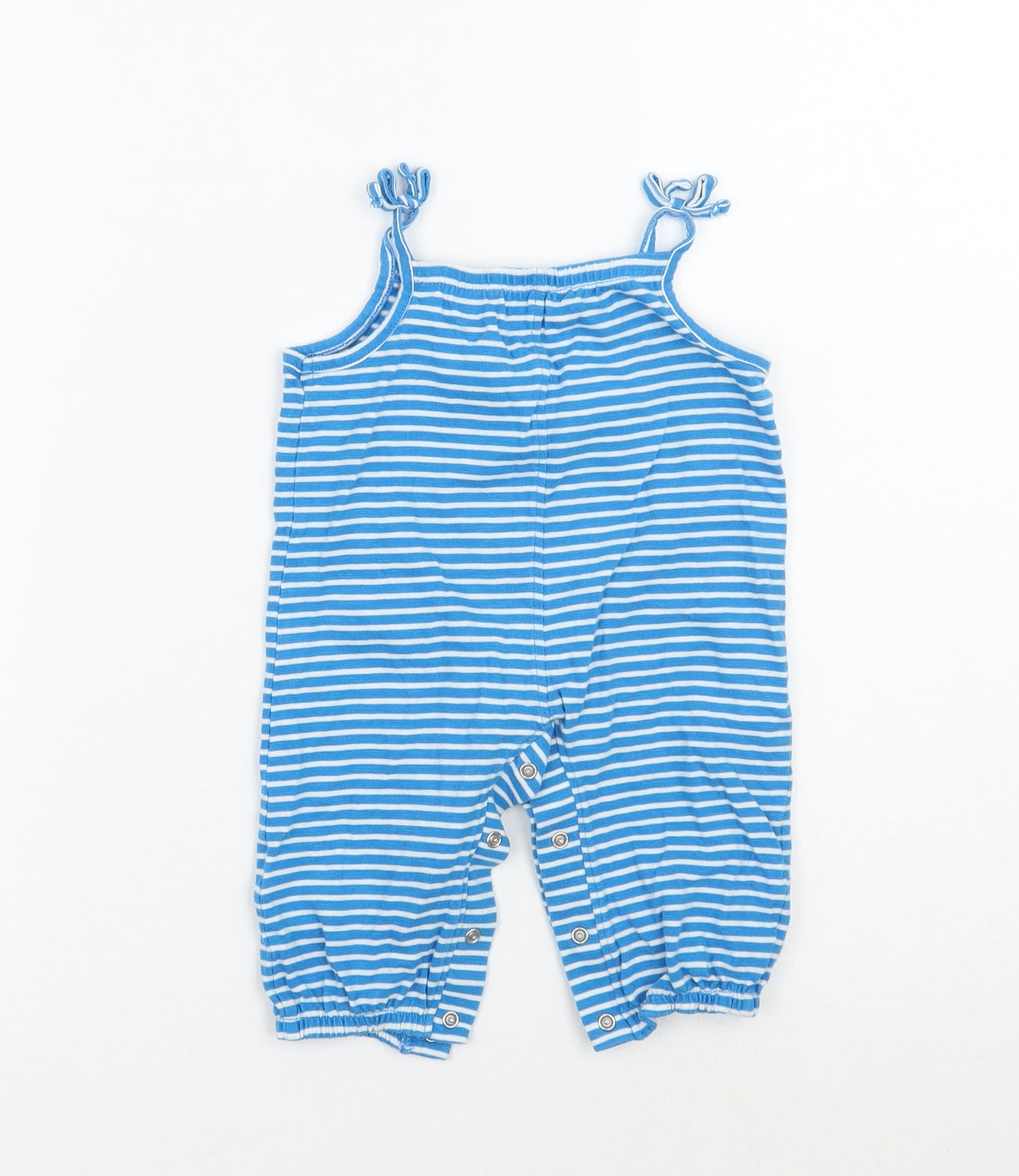 Marks and Spencer Girls Blue Striped  Romper One-Piece Size 3-6 Months