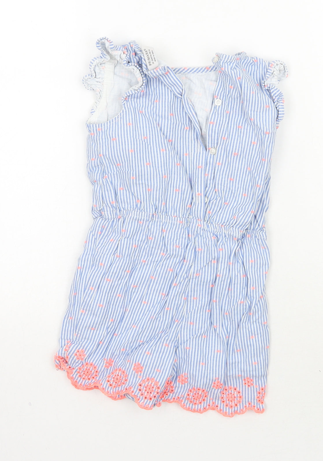 Primark Girls Blue Striped  Romper One-Piece Size 24 Months