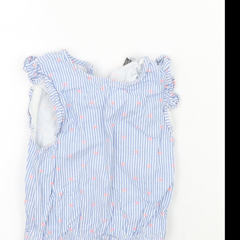 Primark Girls Blue Striped  Romper One-Piece Size 24 Months