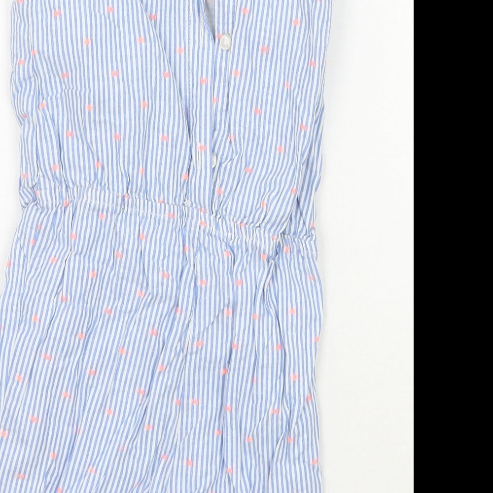 Primark Girls Blue Striped  Romper One-Piece Size 24 Months