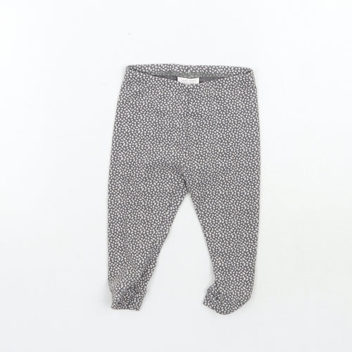 NEXT Girls Grey Geometric  Capri Leggings Size 6-9 Months