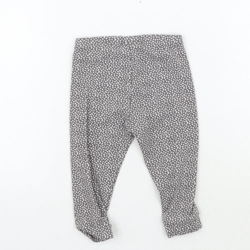 NEXT Girls Grey Geometric  Capri Leggings Size 6-9 Months
